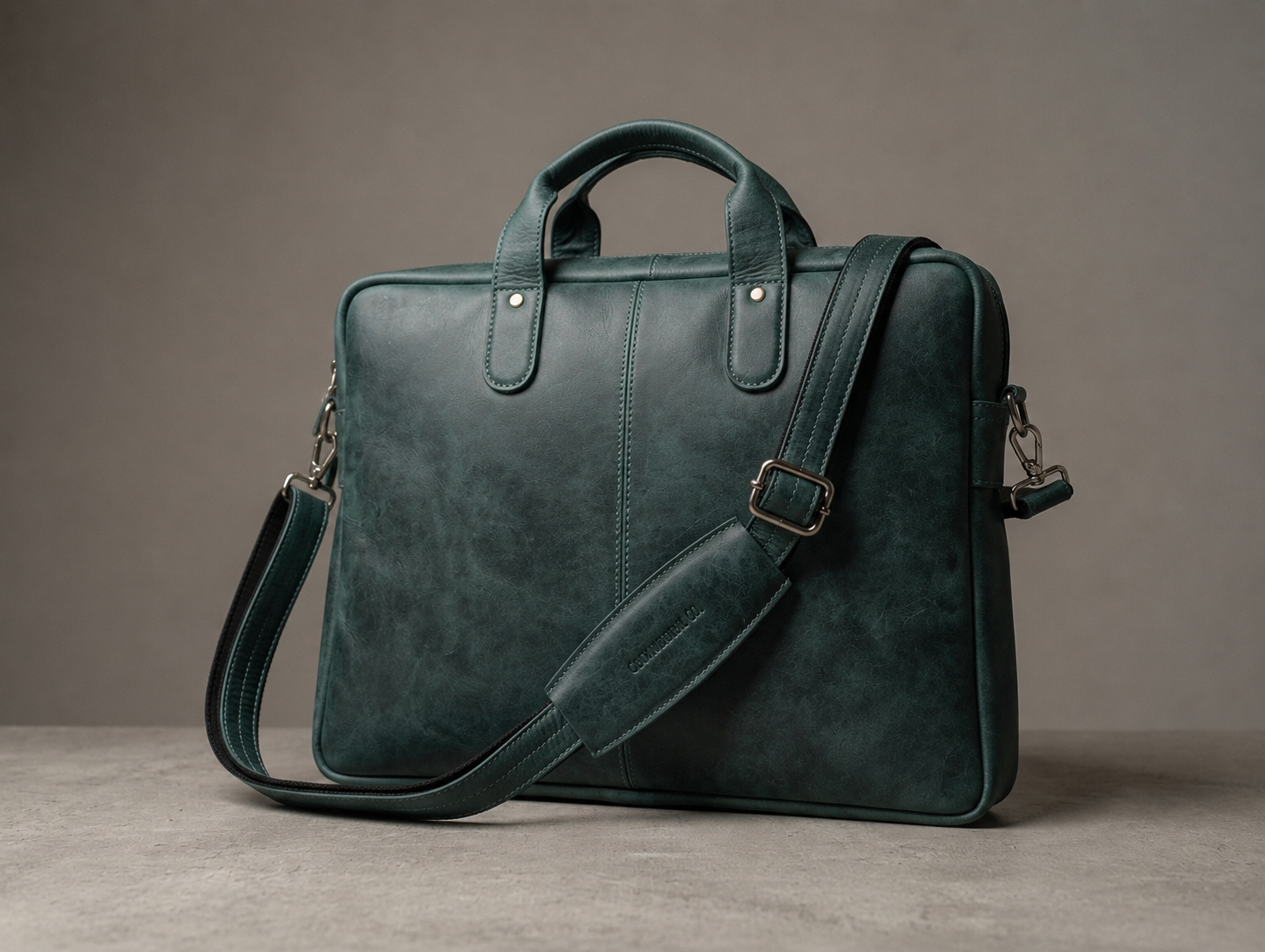 Premium Genuine Leather Laptop Bag for 14 Inch Laptop | Lightweight Office Briefcase | CAWNPORE CO.