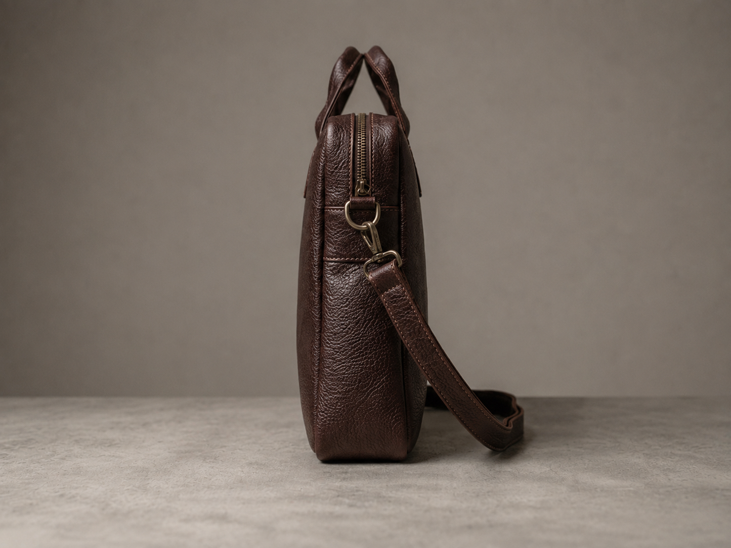 Premium Genuine Leather Laptop Bag for 14 Inch Laptop | Lightweight Office Briefcase | CAWNPORE CO.